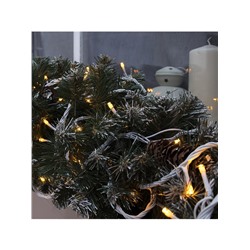 Гирлянда «Нить» 10 м, IP44, УМС, белая нить, 100 LED, свечение жёлтое, 220 В