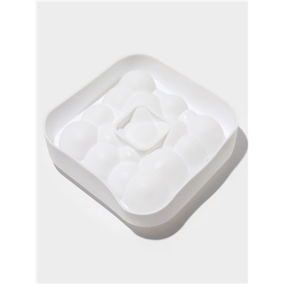 Форма для муссовых десертов и выпечки KONFINETTA «Воздушные пузыри», силикон, 20×5.5 см, белая