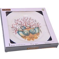 30821 Блюдо круглое 25,5см Страна чудес доломит LR (х24)