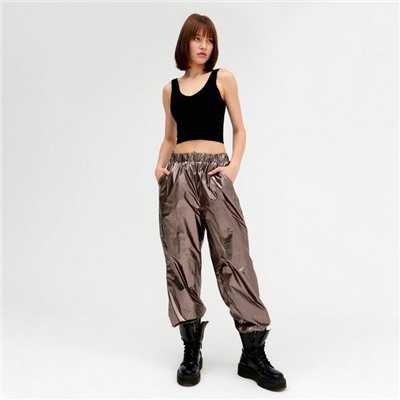 Брюки женские MINAKU: Trend zone, медные, размер 40 (рост 158 см)