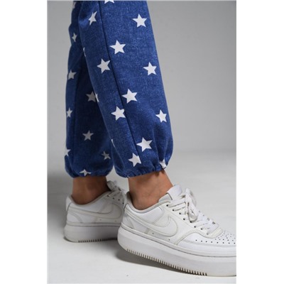 7435 брюки женские (Звезды на джинсе)