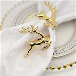 Кольца для салфеток "Бегущий Олень" металл, Набор 6 штук.