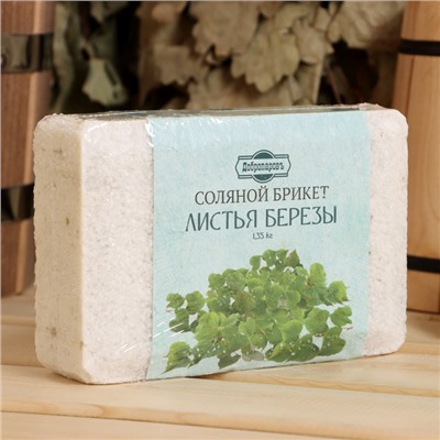 Соляной брикет «Листья берёзы», 1.35 кг «Добропаровъ»