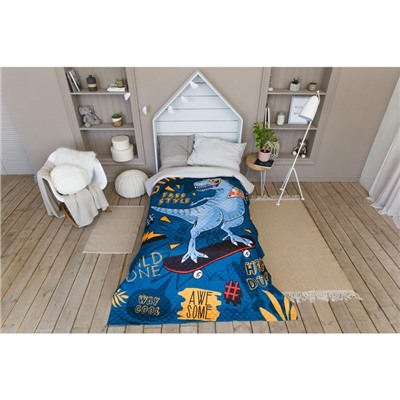 Покрывало 1.5-спальное «Этель» T-rex, 145×210 см, микрофибра