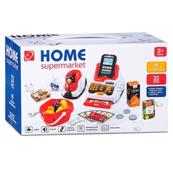 Игровой набор "Касса" (с набором продуктов) (24 предмета) в коробке