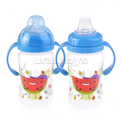 Поильник с силиконовым носиком и ручками "Фрукты"