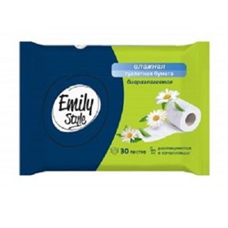 Туалетная бумага Влажная 30шт растворяющаяся Emily Style