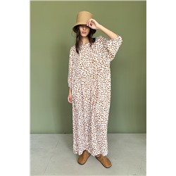 Платье женское  MOON085/05/Молочный, коричневый