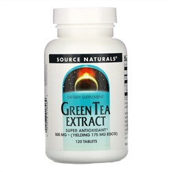 Source Naturals, Экстракт зелёного чая, 500 мг, 120 таблеток