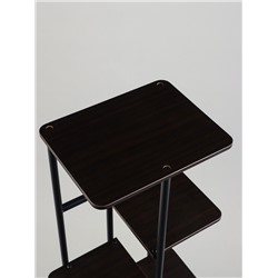 Подставка для цветов Greengo, 4 полки, 36×23×74 см, напольная, каркас металл, полки МДФ, чёрная