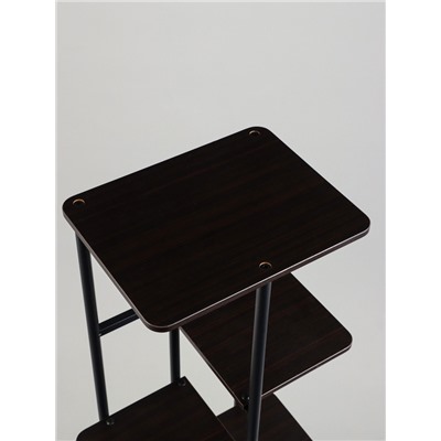 Подставка для цветов Greengo, 6 полок, 36×23×106 см, напольная, каркас металл, полки МДФ, чёрная