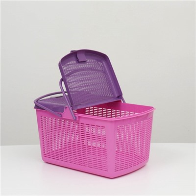 Корзина, 47×36×27.5 см, пластик, фиолетовая