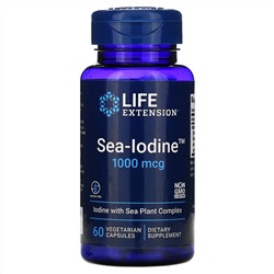 Life Extension, Sea-Iodine, 1000 мкг, 60 вегетарианских капсул