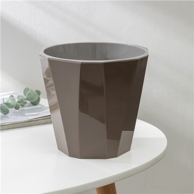 Кашпо для цветов со вставкой «Палермо», 1.8 л, коричневое