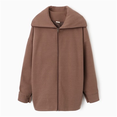 Жакет женский демисезонный MINAKU: Casual Collection, бежевый, размер 46