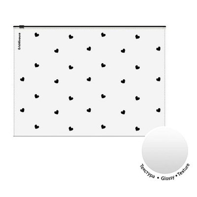 Папка на гибкой молнии  А4 65231 ZIP Clear Beauty, прозрачный (в пакете по 12 шт.) ErichKrause