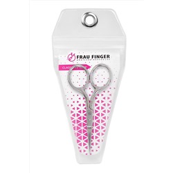 Frau Finger Ножницы маникюрные для ногтей прямые / Classic FS-105SP, глянцевые, ручная заточка, 9 см KRISTALLER, 1110697