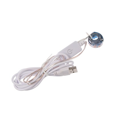 Фитолента для растений Luazon Lighting, светодиодная, 3.5 Вт, 0.5 м, IP20, 5 В, 60 LED/м, диммер, USB, SMD5050, мультиспектральная