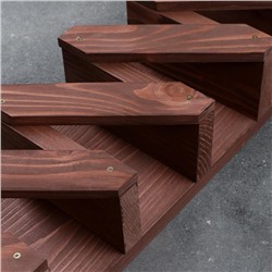 Полка винная «Зигзаг», тёмная, 18.5×11×57 см