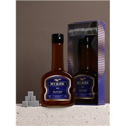 Подарочный набор косметики «Мужик», гель для душа во флаконе коньяка 250 мл и мыло для рук, HARD LINE