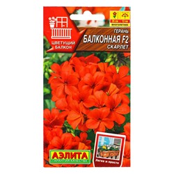 Семена цветов Герань Балконная скарлет F2 Мн Цветущий балкон, Ц/П,5 шт.