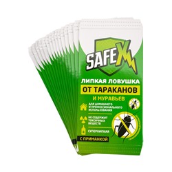 Средство от тараканов, муравьев Клеевая-ловушка SAFEX, набор 15 шт.