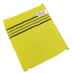 Bath Towel Мочалка-варежка для душа с пилинг-эффектом, однослойная, жёлтый 28194