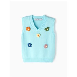 Жилет для девочки KAFTAN «Ромашки», размер 32 (110-116 см), голубой