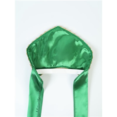 Кокошник «Хозяйка Медной горы», зелёный, р-р 54-58