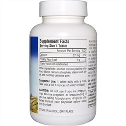 Planetary Herbals, Nopal Cactus, Full Spectrum, Prickly Pear Cactus, 1,000 mg, 60 Tablets