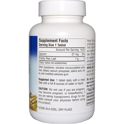 Planetary Herbals, Nopal Cactus, Full Spectrum, Prickly Pear Cactus, 1,000 mg, 60 Tablets