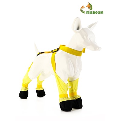 Ботинки - чулки для собак, размер L, длина лап 41-50, ДС 22-28, ОШ 24-60 см, жёлтые