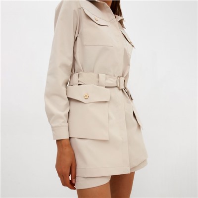 Рубашка женская MINAKU: Casual Collection, цвет молочный, размер 48