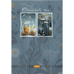 Бизнес-блокнот А5  96л клетка/линия "Ромашковый чай" тв.переплет (093822) 35530 Хатбер