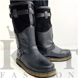 Монголки высокие черный замок, войлочная подошва