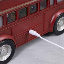 Светодиодная фигура «Автобус» 30×19×11 см, пластик, батарейки ААх3 (не в комплекте), USB, свечение тёплое белое