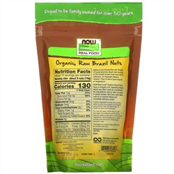 Now Foods, Real Food, органические бразильские орехи, несоленые, 284 г (10 унций)