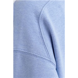 Свитшот свободный из петельчатого футера двухнитки с эластаном VILATTE, 1228120