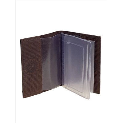 Обложка для автодокументов из искусственной кожи, цвет кофе