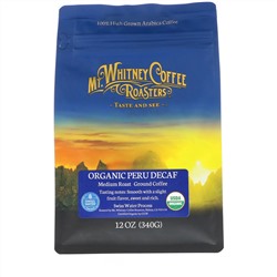 Mt. Whitney Coffee Roasters, Органический кофе из Перу без кофеина, средней обжарки, молотый, 340 г (12 унций)