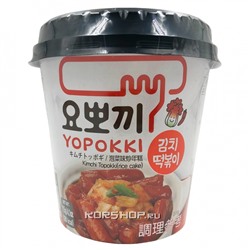 Рисовые палочки Токпокки в соусе Кимчи (стакан) Kimchi Yopokki, Корея, 115 г Акция