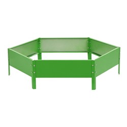 Клумба оцинкованная, d=100 см, высота бортика 15 см, ярко-зелёная, Greengo