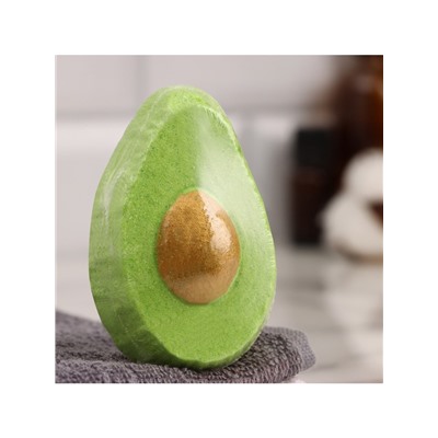 Бомбочка для ванн «авокадо» с ароматом персика, 90 г