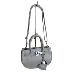 Женская сумка из искусственной кожи, цвет  серо-голубой