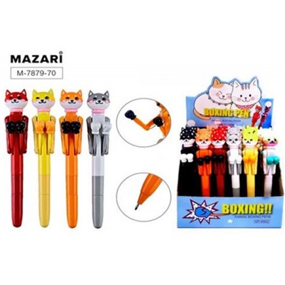 Ручка автоматическая шариковая BOXING DOG синяя 1.0мм M-7879-70 Mazari