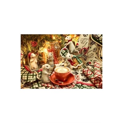 Скатерть Мари Санна Мыши в банках 150х180 (Зеленый)