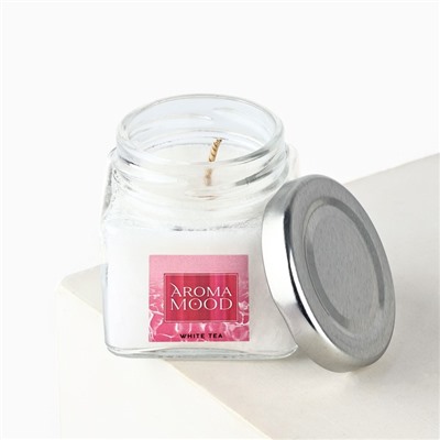 Свеча ароматическая Aroma mood аромасвеча, аромат белый чай, 5.3×5.8 см