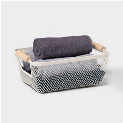 Корзинка универсальная LaDо́m «Мини», прямоугольная, 25×17×10.5 см, бежевая