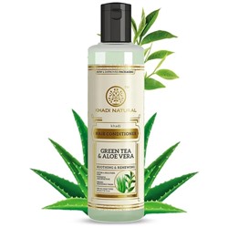 Khadi Natural Кондиционер для волос "Зеленый чай + Алоэвера" 210 мл
