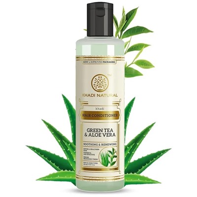 Khadi Natural Кондиционер для волос "Зеленый чай + Алоэвера" 210 мл